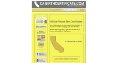Desktop Screenshot of cabirthcertificate.com